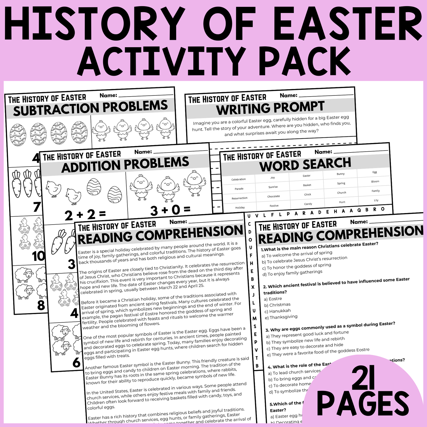 The History of Easter Activity Pack