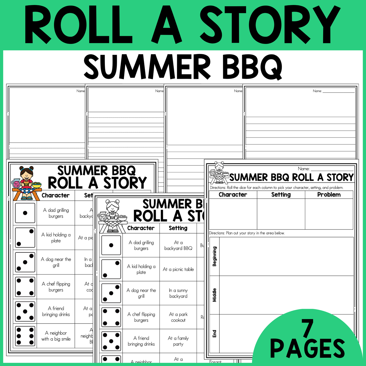 Summer BBQ Roll a Story
