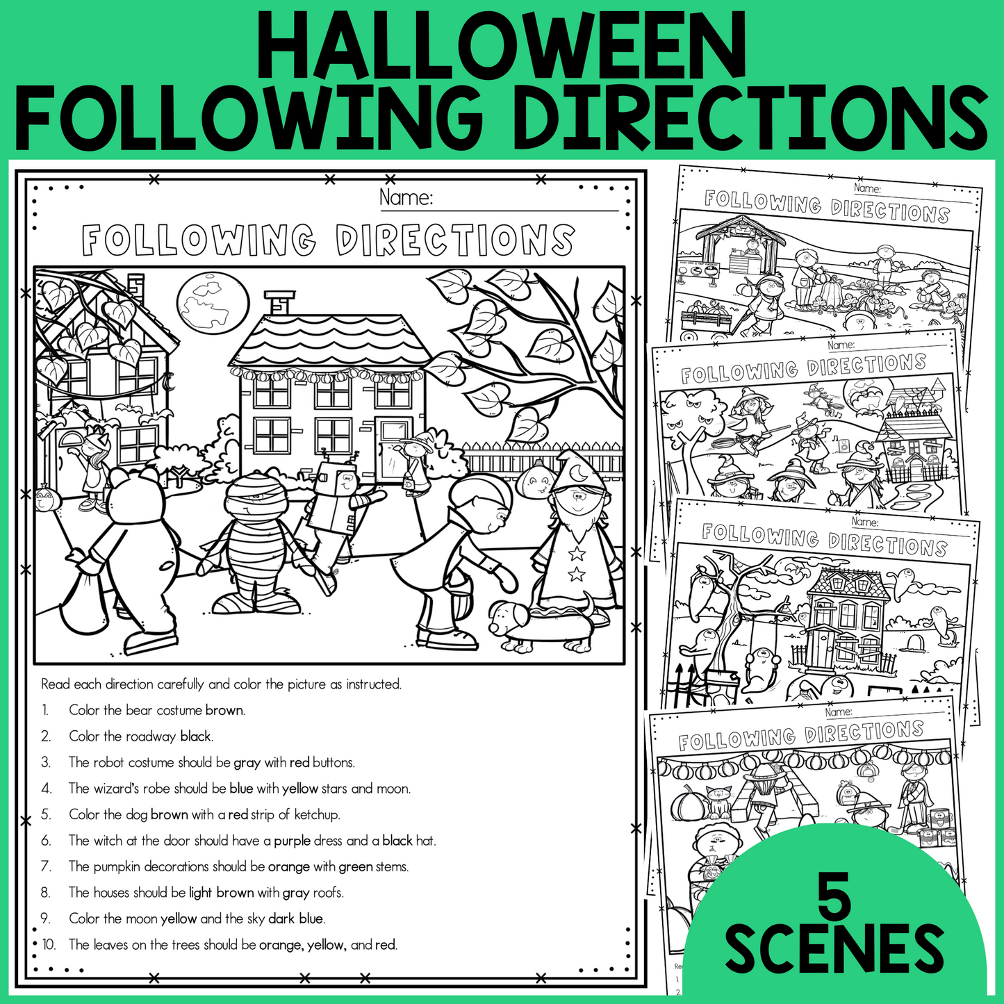 Halloween Following Directions