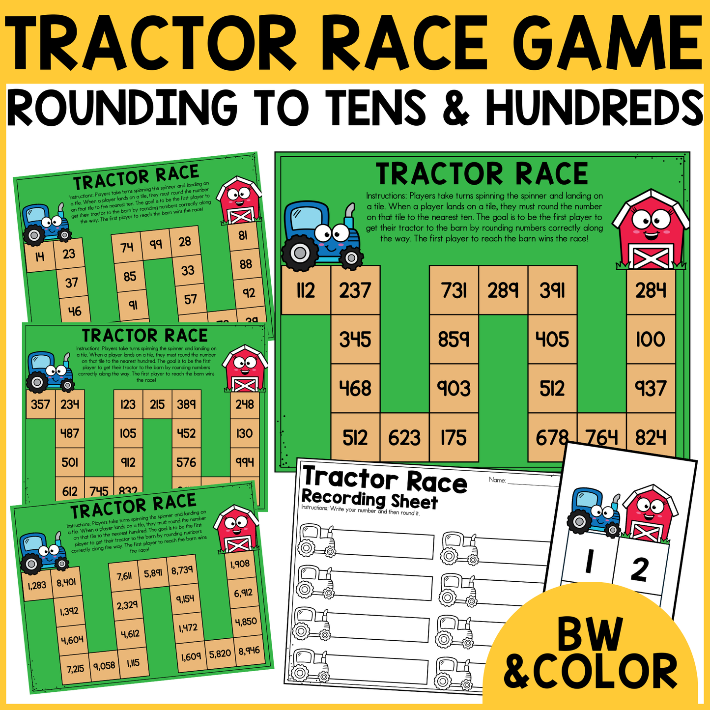 Tractor Race Rounding Game