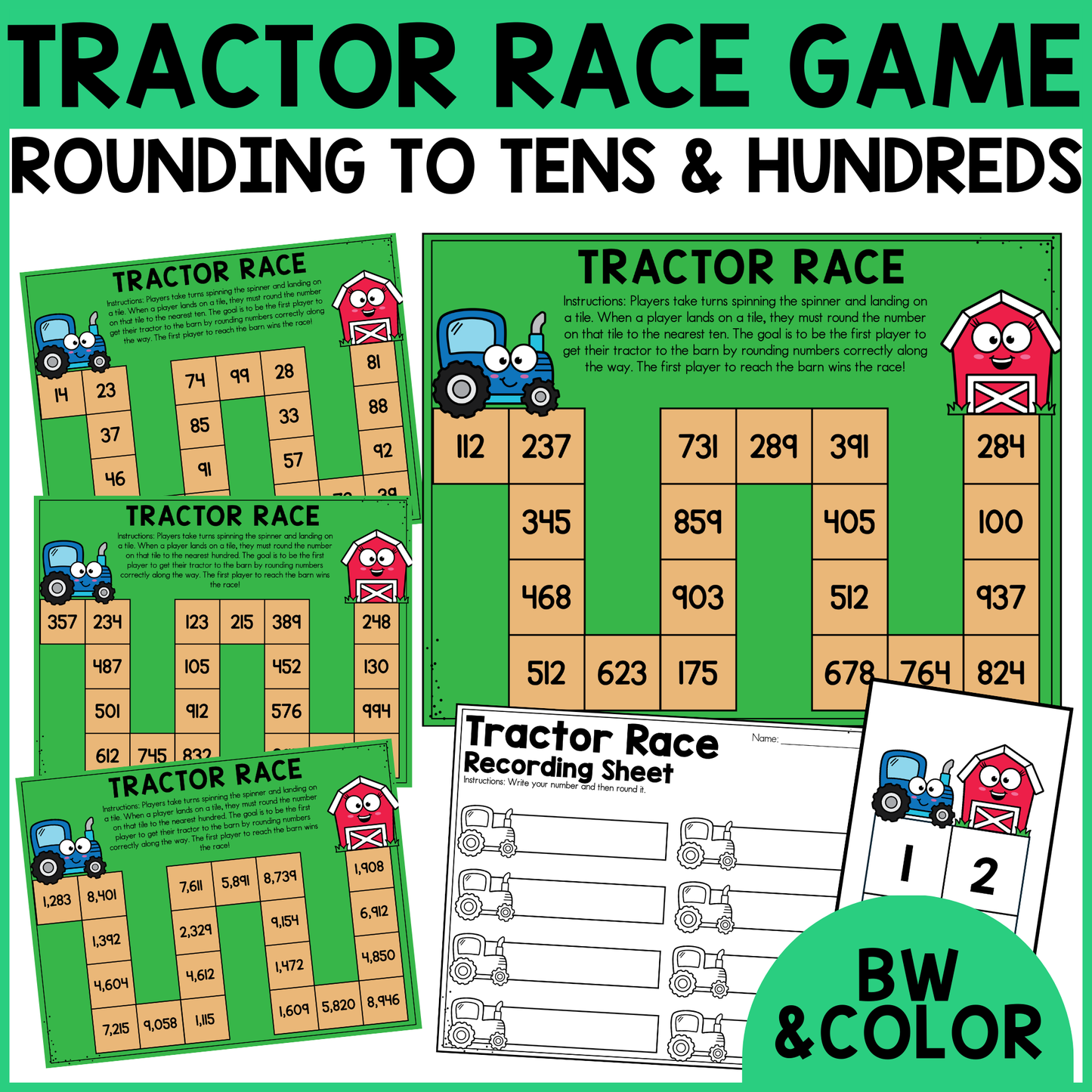 Tractor Race Rounding Game
