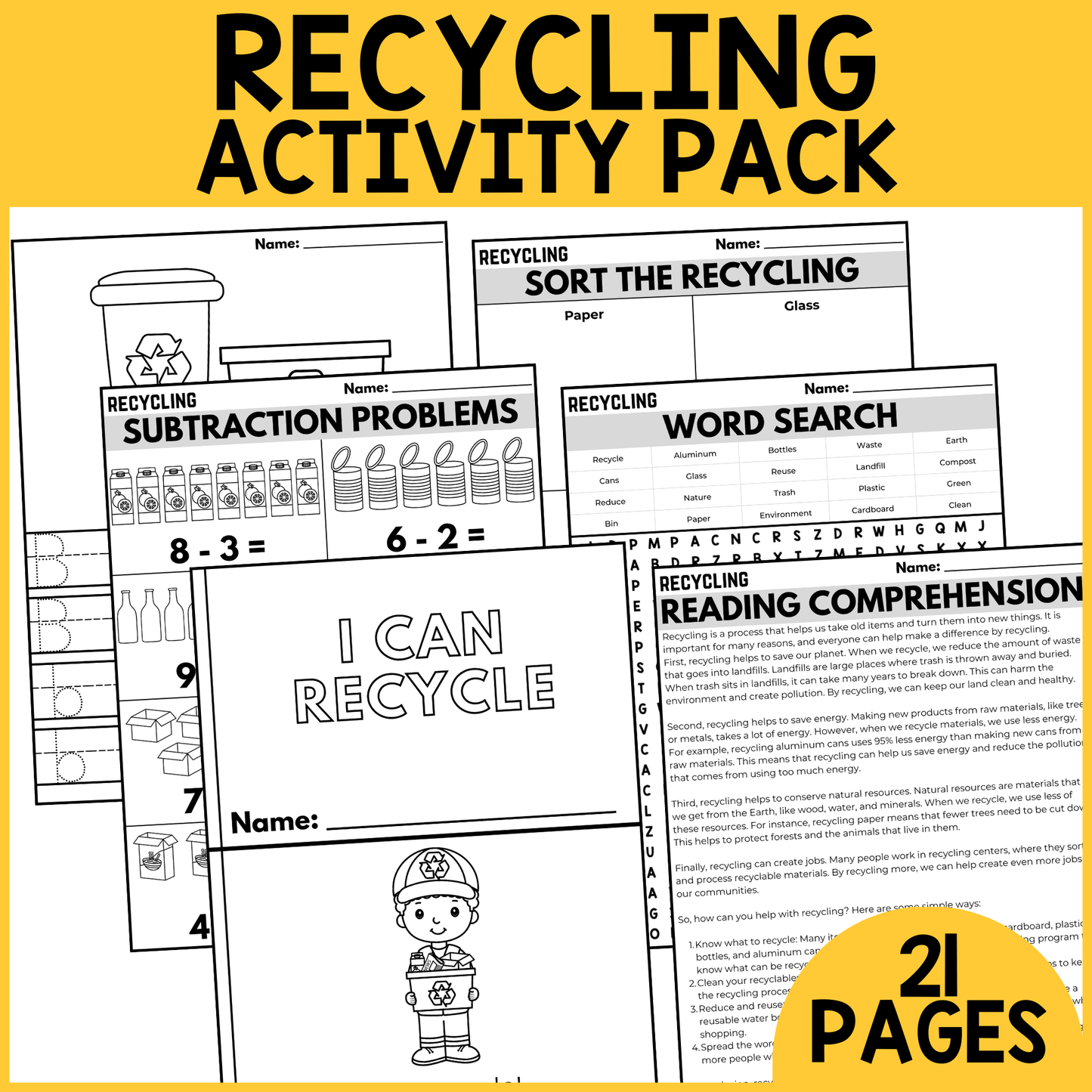 Recycling Activity Pack