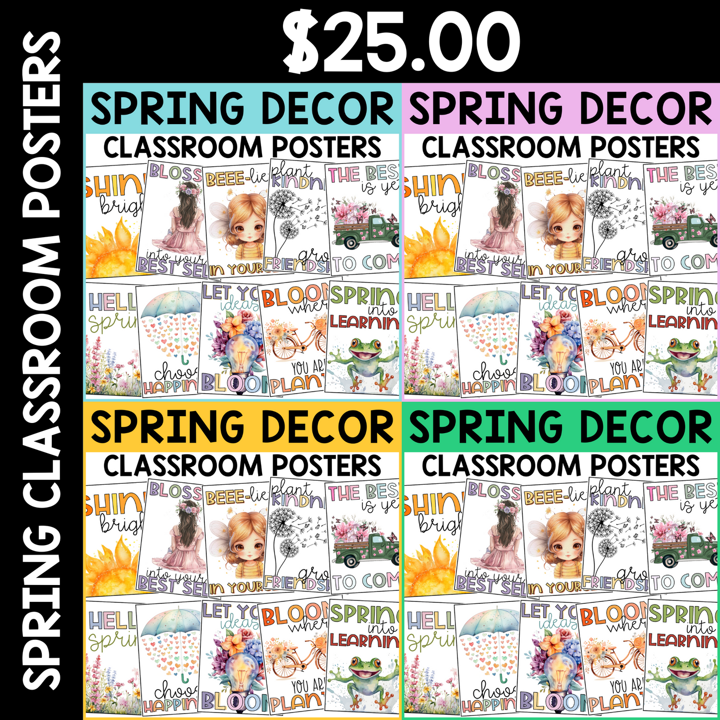 Spring Classroom Decor Posters β Set of 10 πΈπΏ