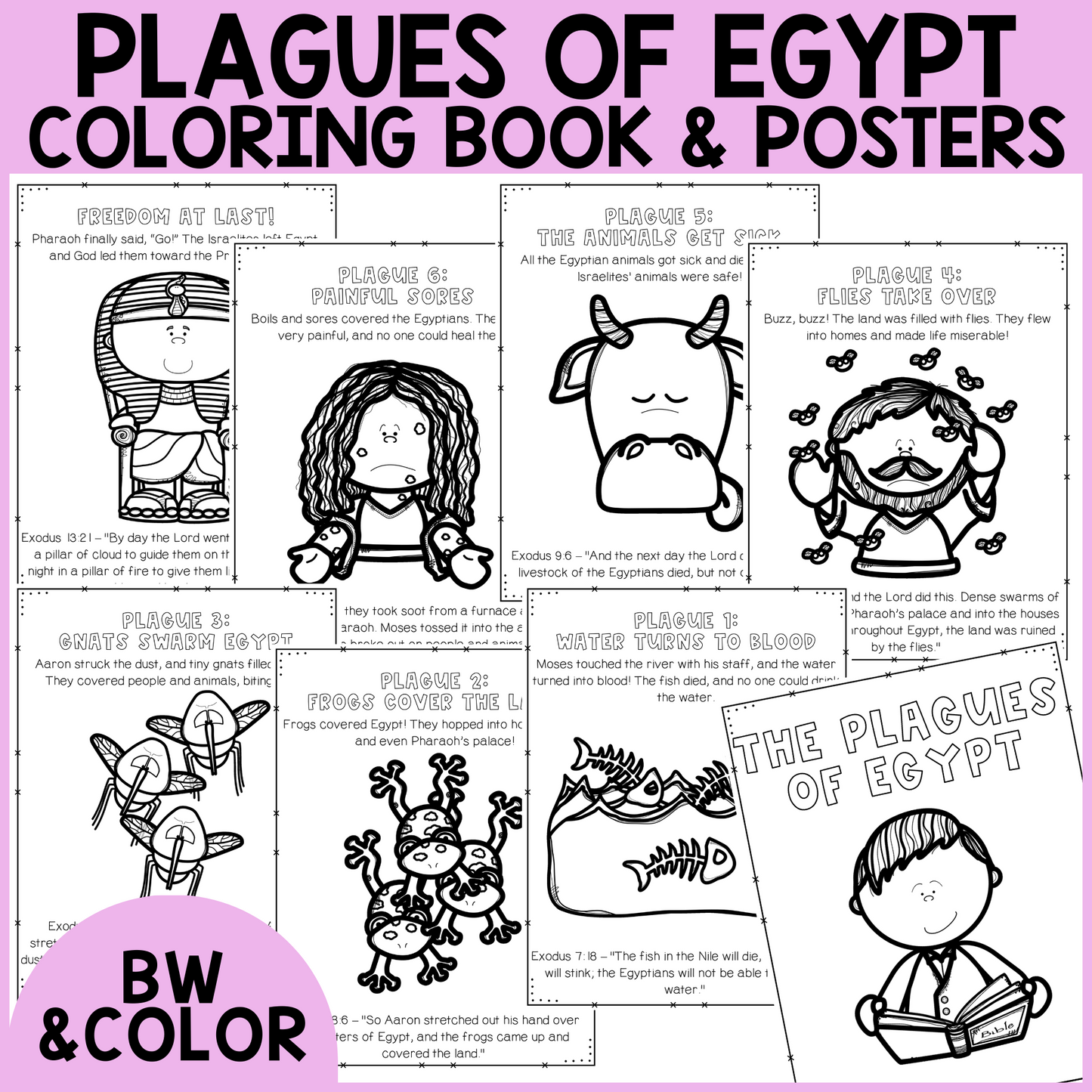 Plagues of Egypt Coloring Pages