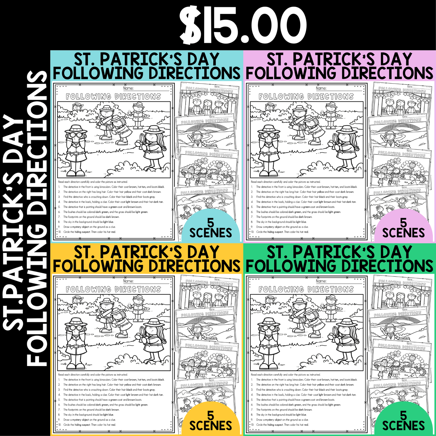 St. Patrick's Day Following Directions