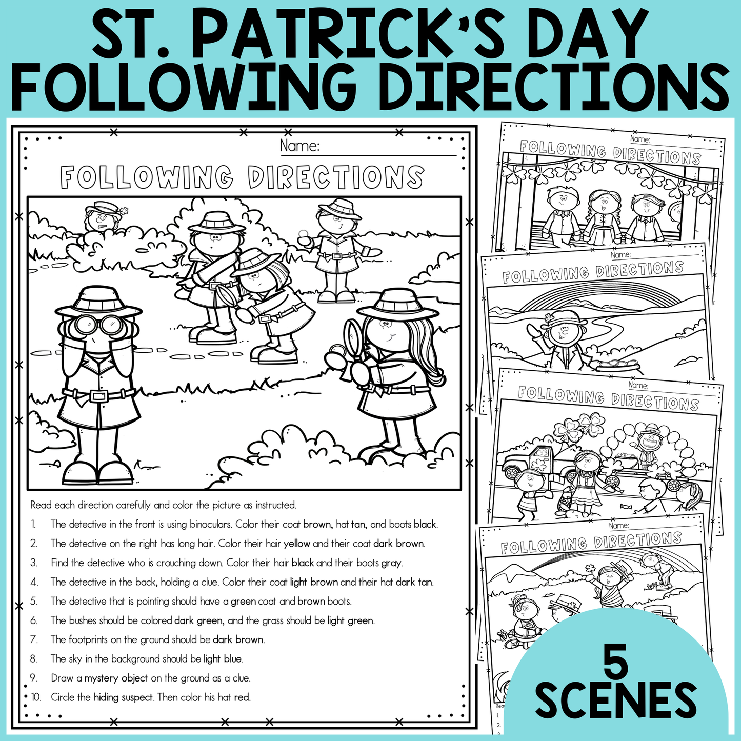 St. Patrick's Day Following Directions