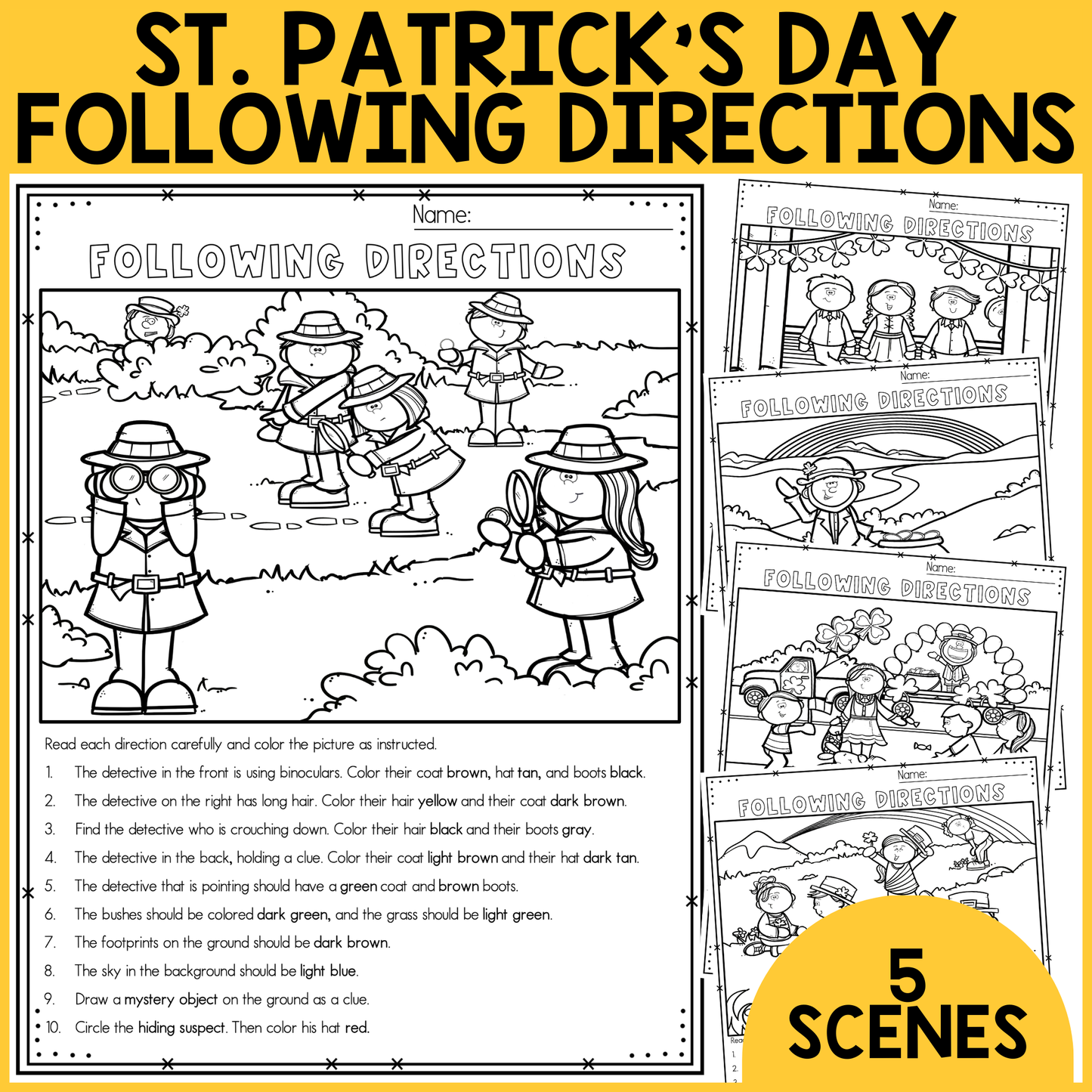 St. Patrick's Day Following Directions