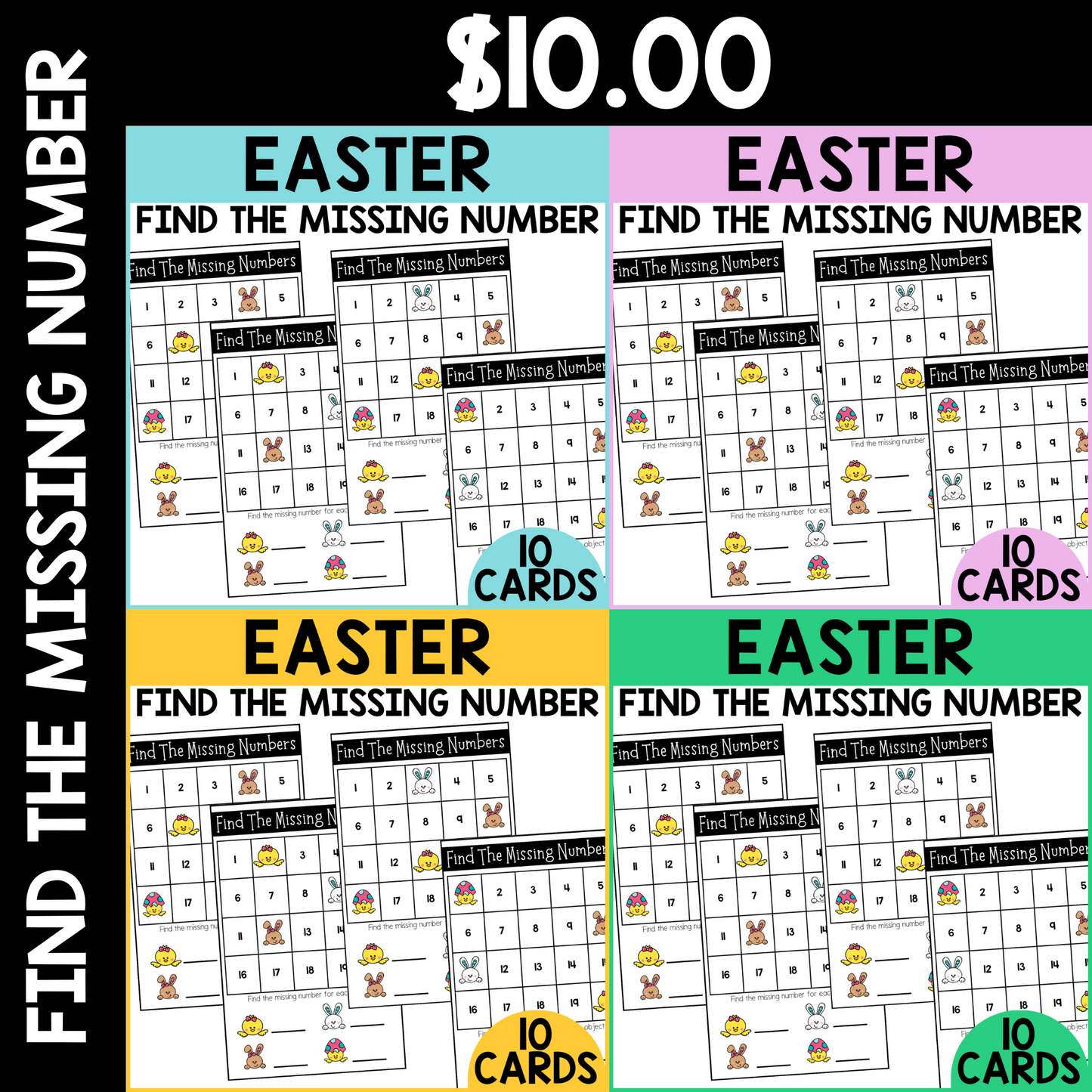 Easter Missing Number Cards