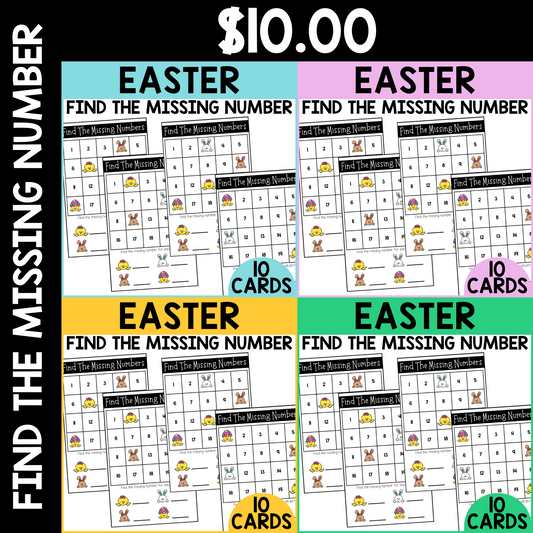 Easter Missing Number Cards