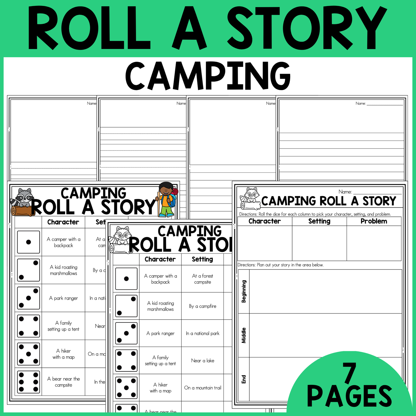 Camping Roll a Story