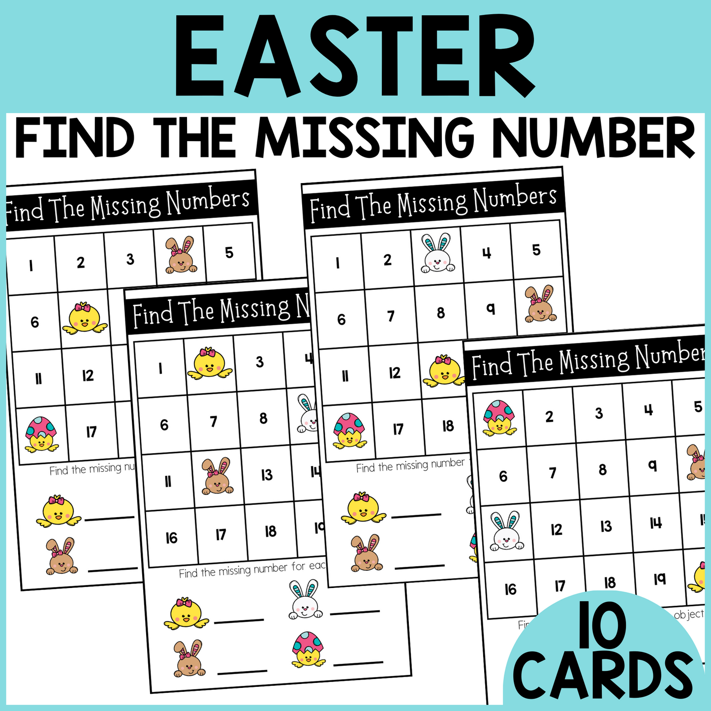Easter Missing Number Cards