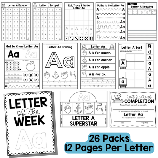 Letter of the Week Activity Packs