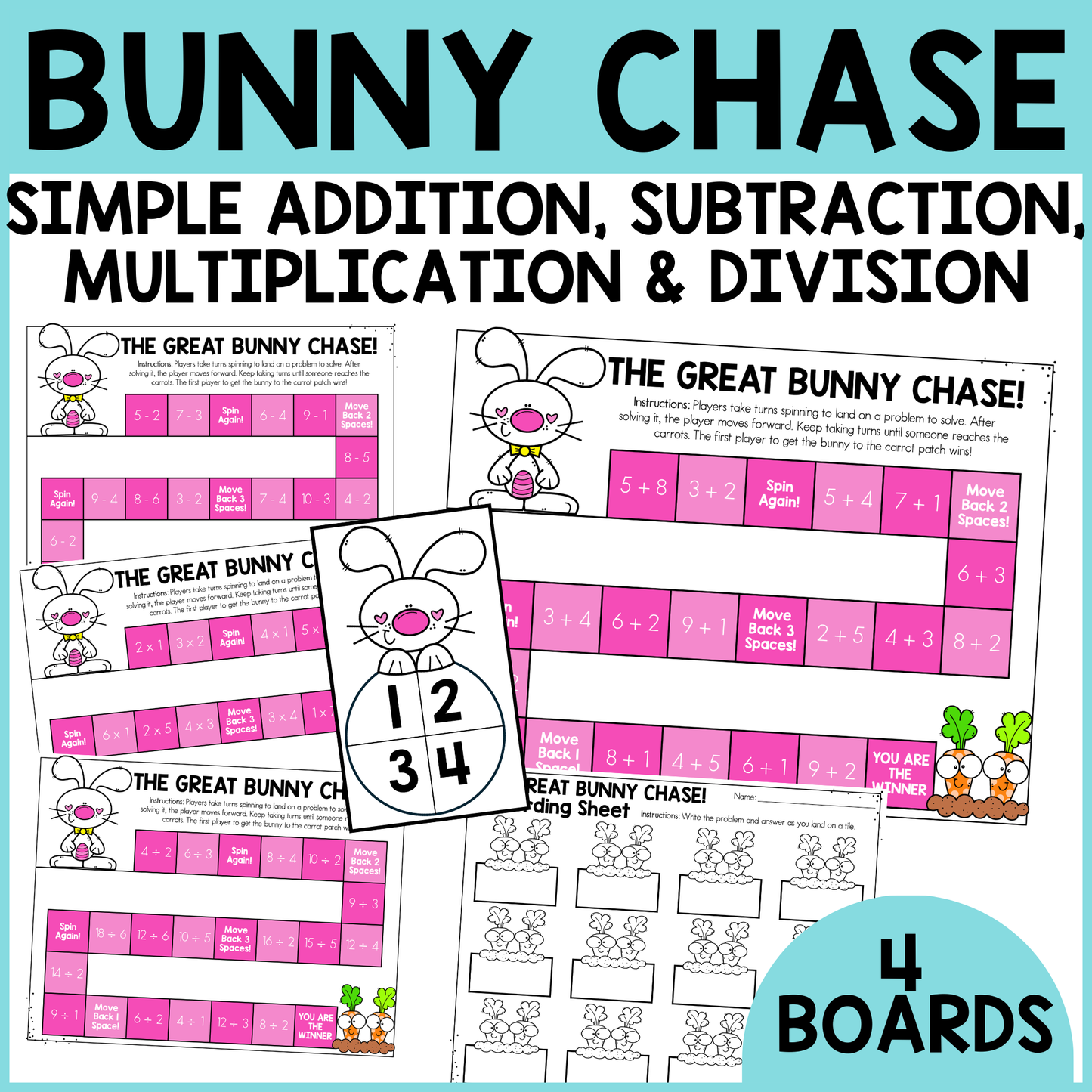 Bunny Chase Fact Fluency Games
