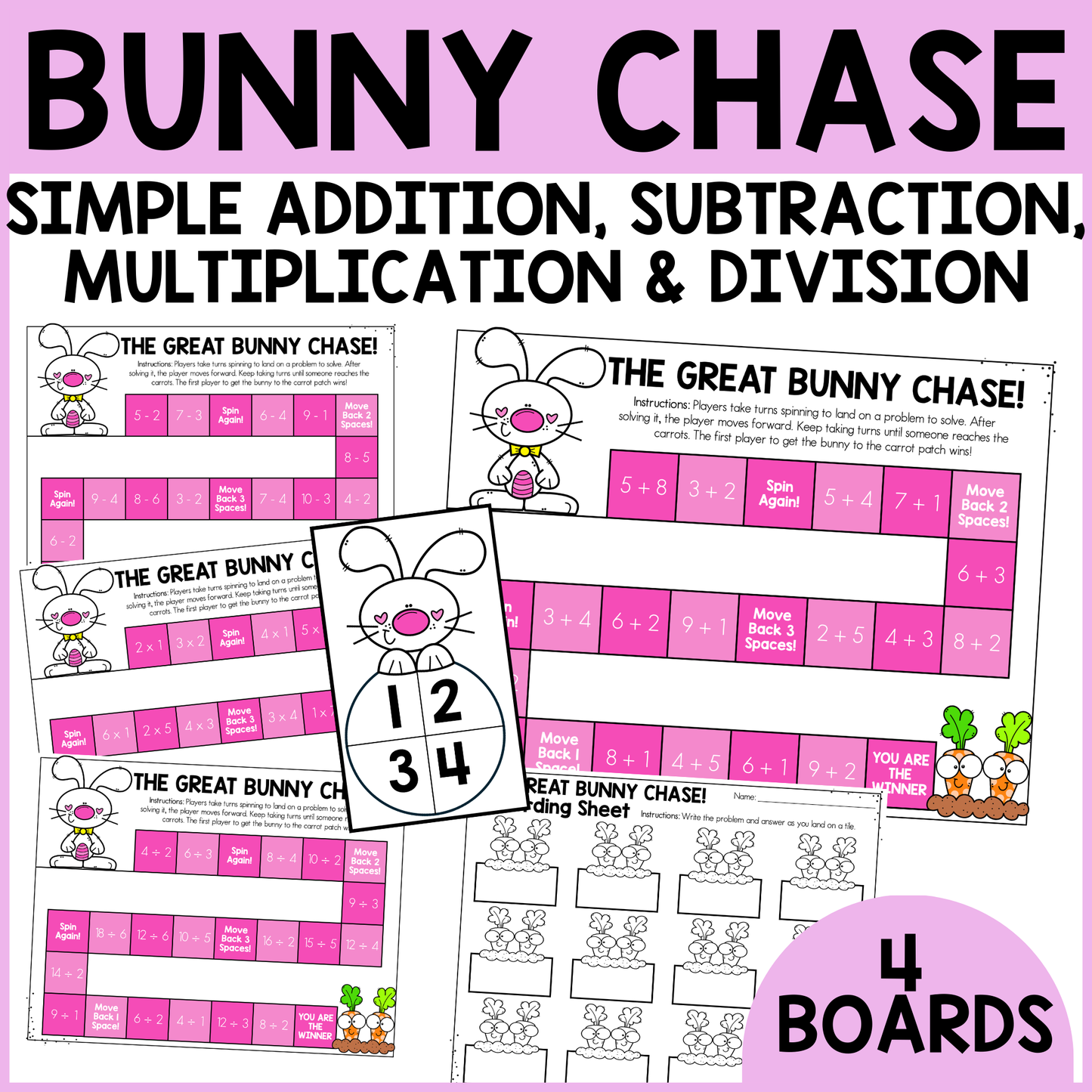 Bunny Chase Fact Fluency Games