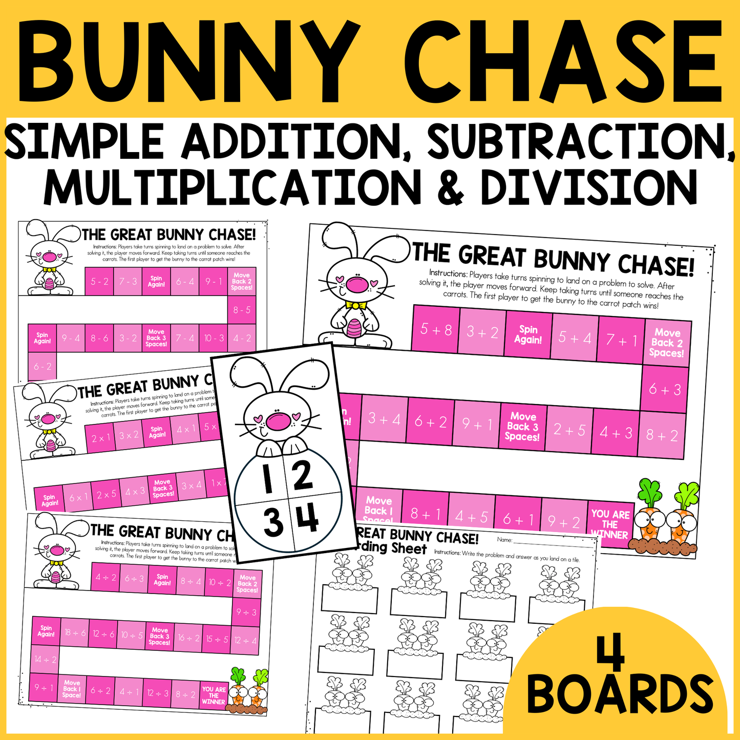 Bunny Chase Fact Fluency Games