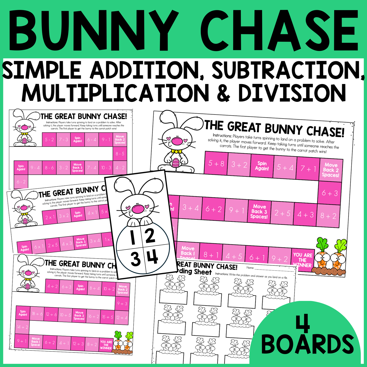 Bunny Chase Fact Fluency Games