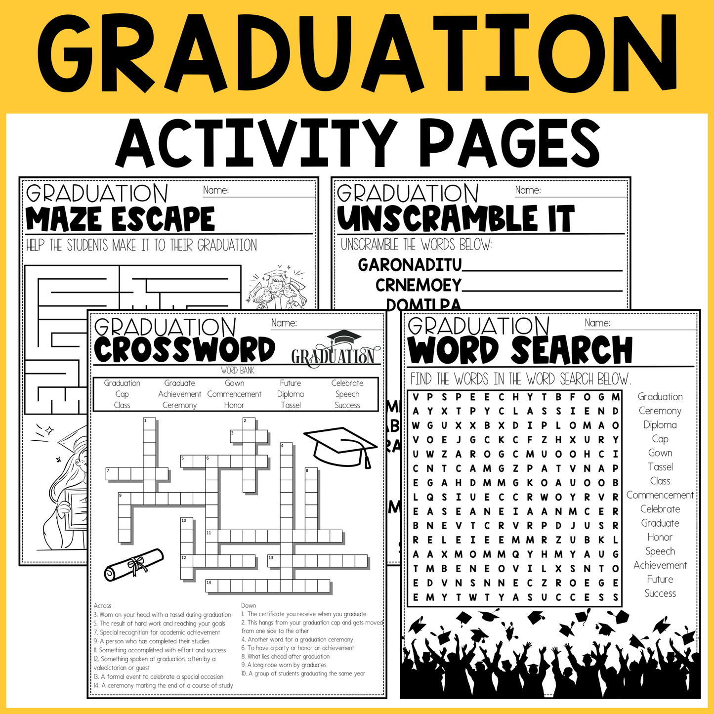Graduation Activity Pages