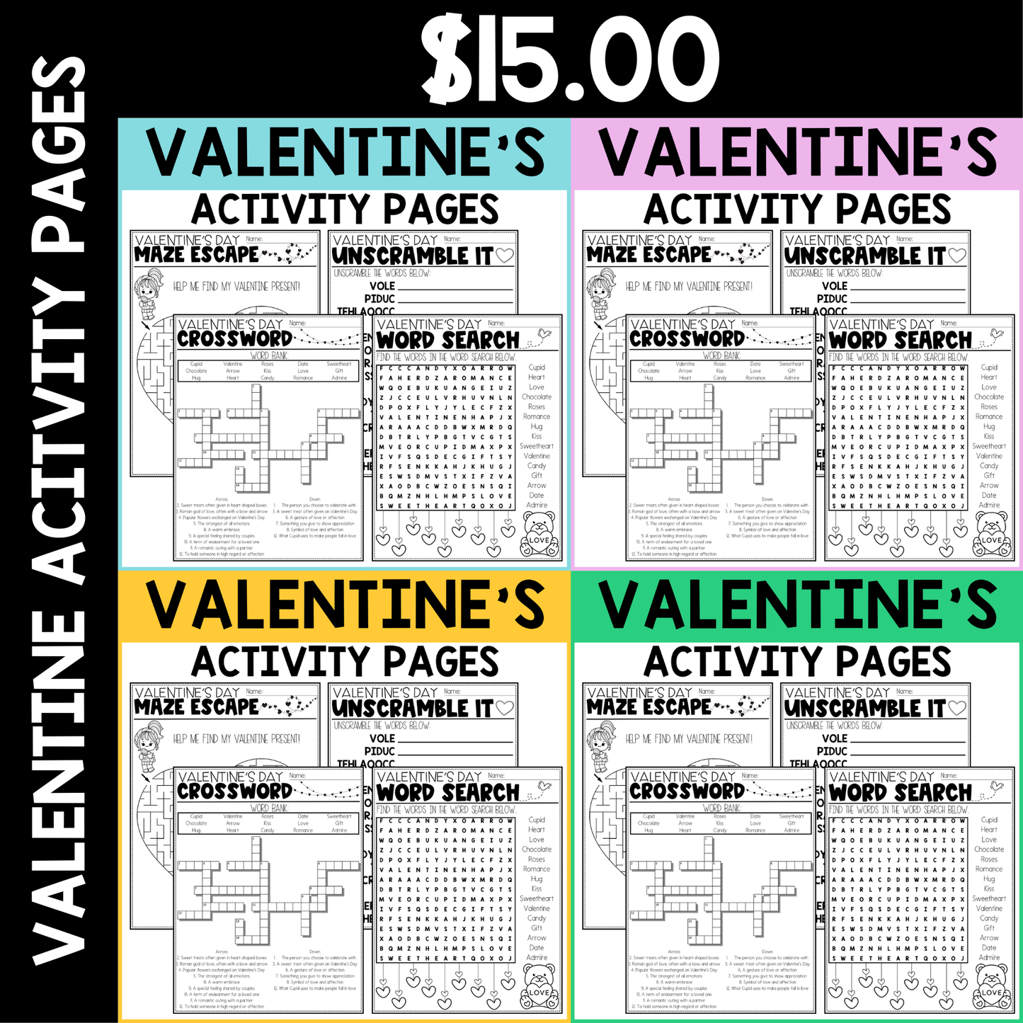 Valentine's Activity Pages