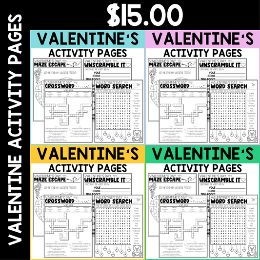 Valentine's Activity Pages