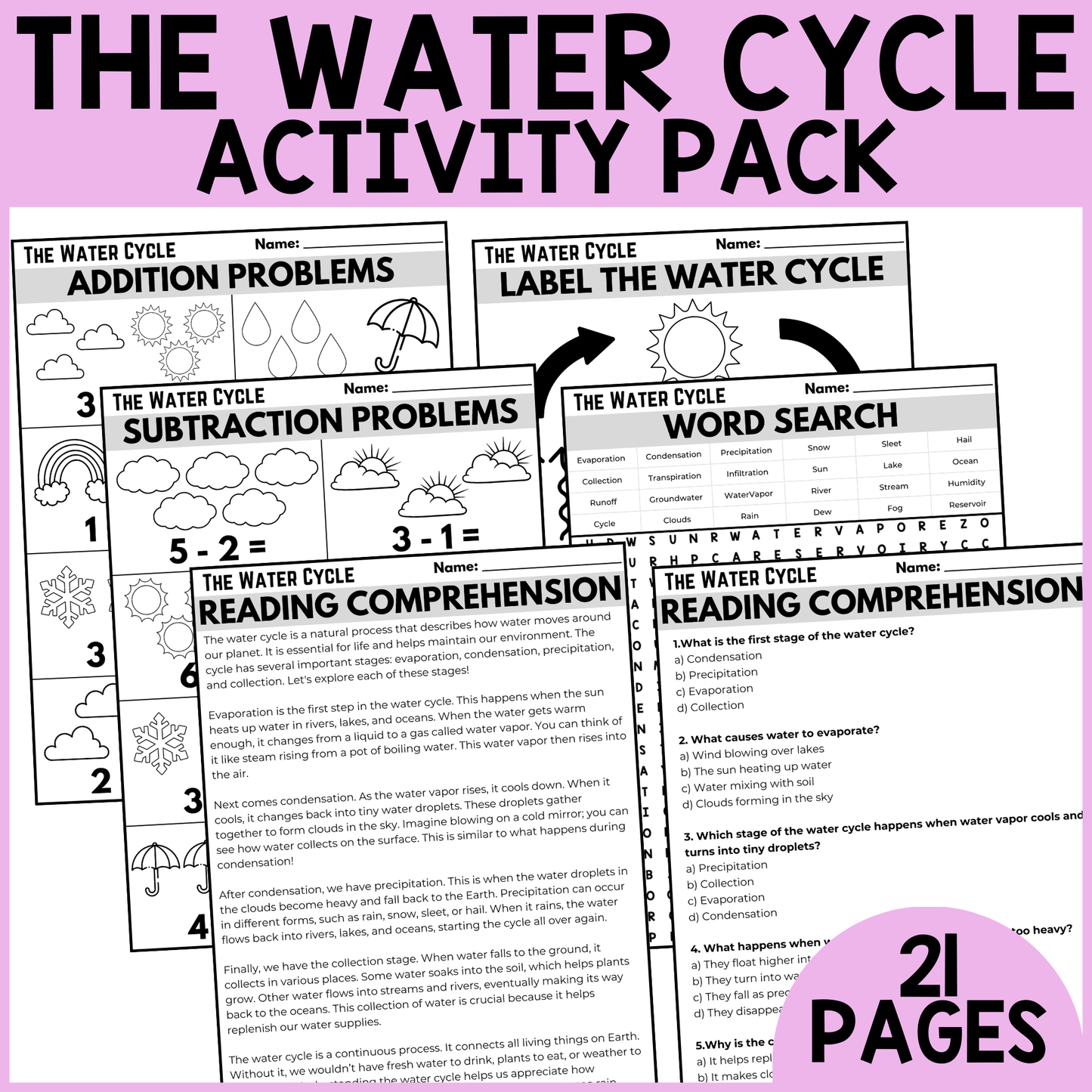 The Water Cycle Activity Pack