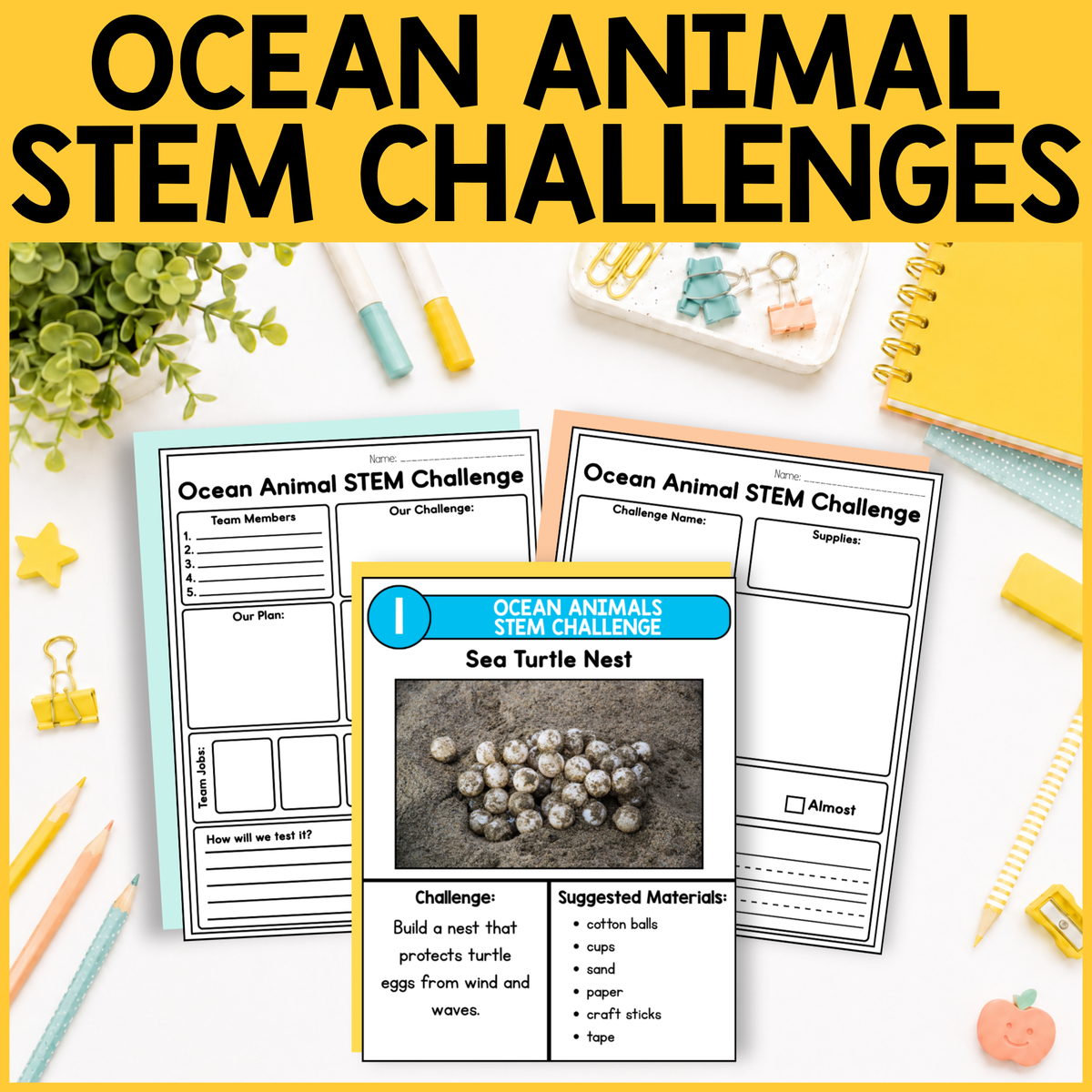Ocean Animal STEM Challenges