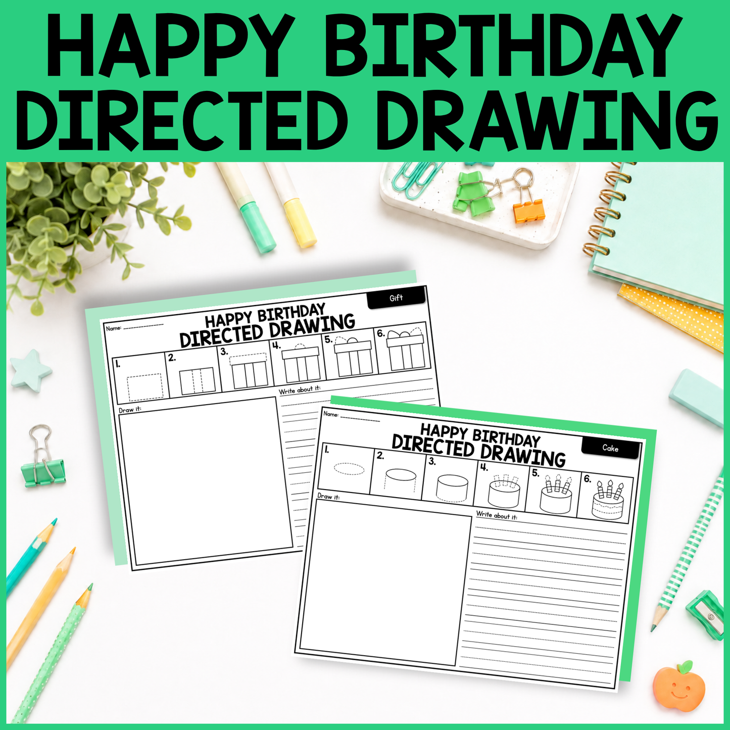 Birthday Directed Drawing