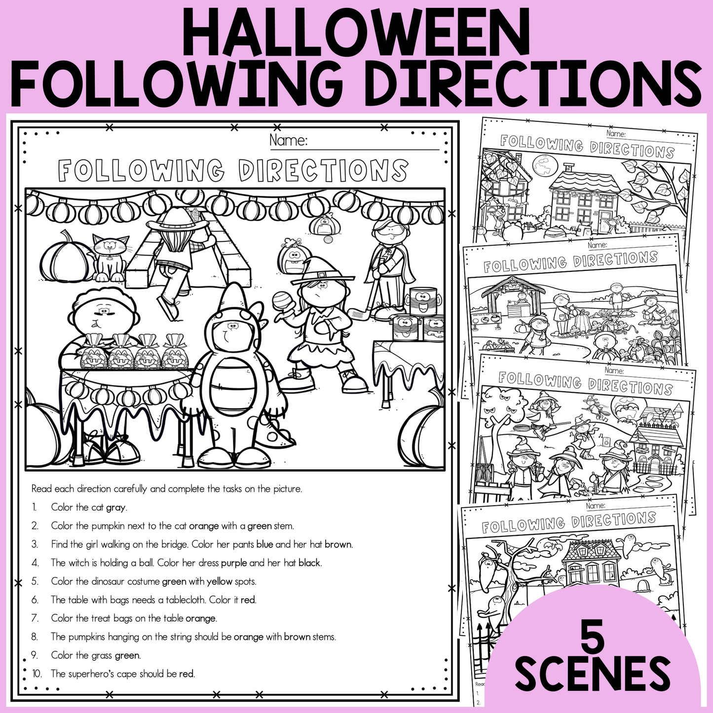 Halloween Following Directions