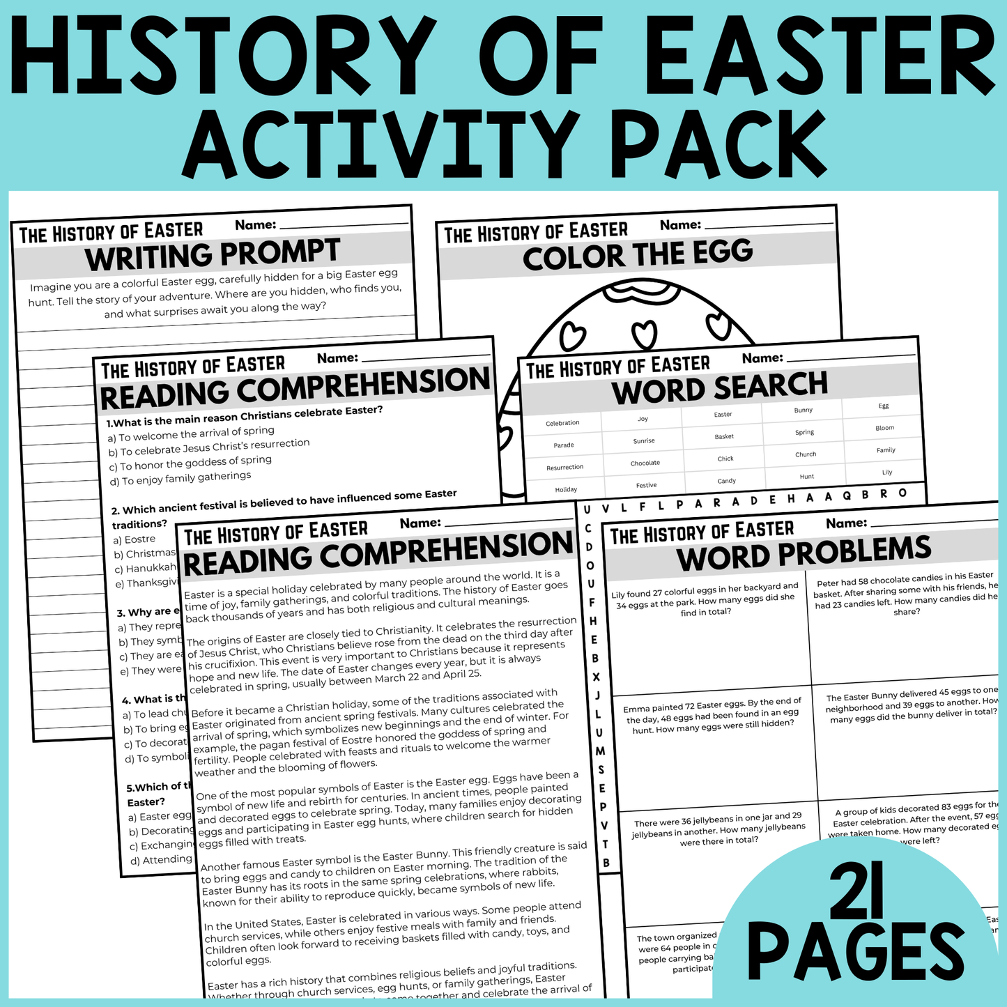 The History of Easter Activity Pack