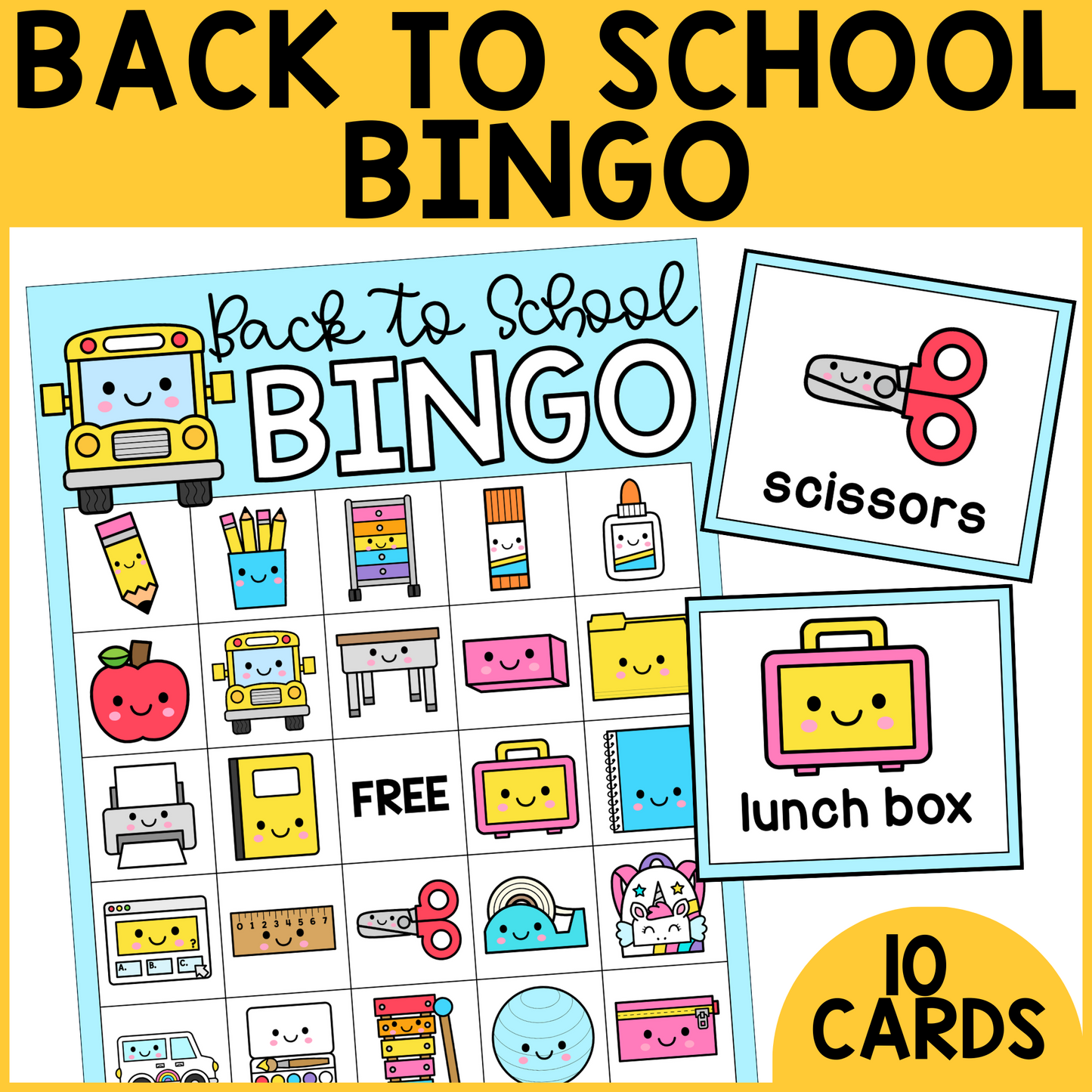 Back to School Bingo
