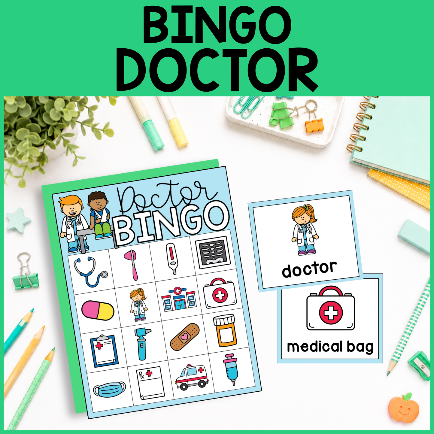 Community Helper Bingo Game: Doctor