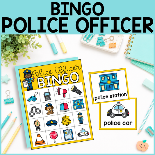 Community Helper Bingo Game: Police Officer