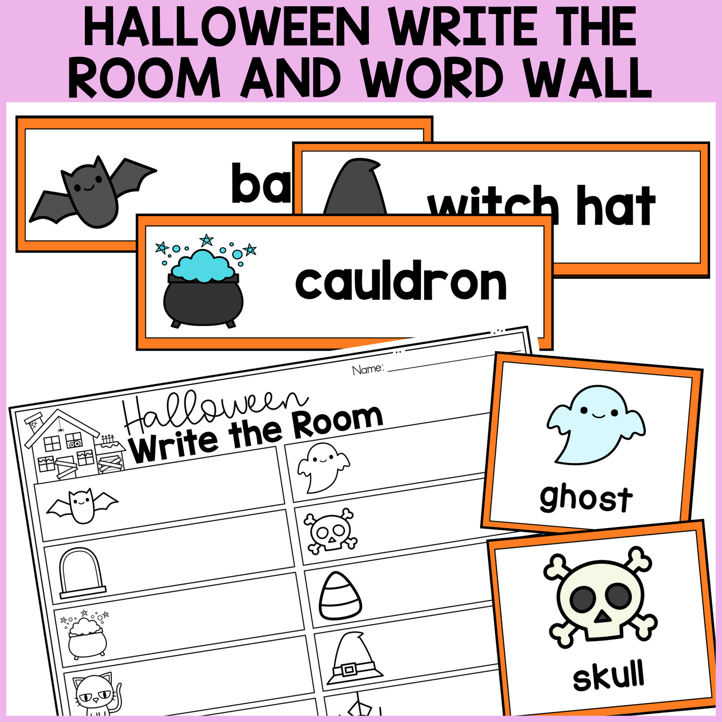 Halloween Write the Room & Word Wall