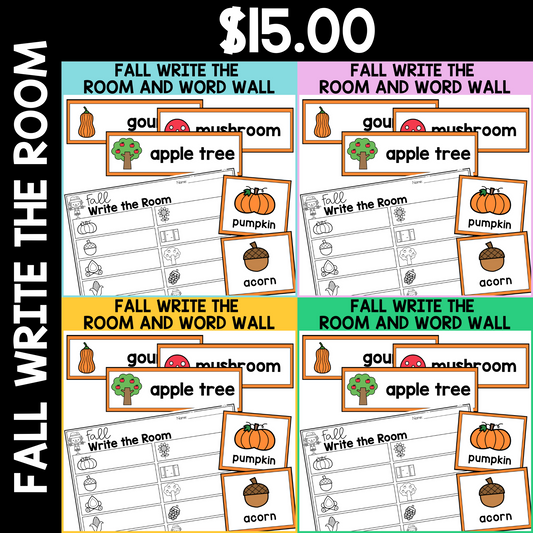 Fall Write the Room & Word Wall