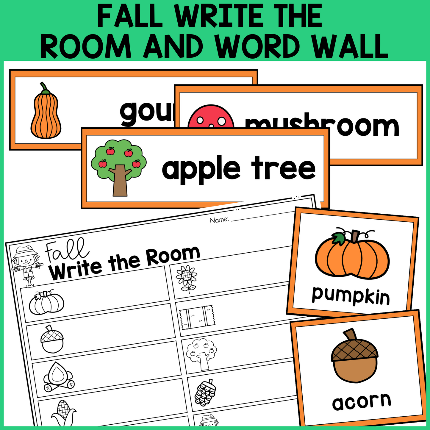 Fall Write the Room & Word Wall