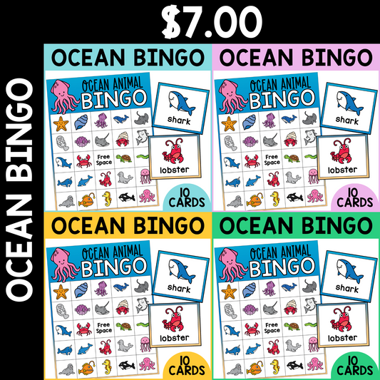 Ocean Animal Bingo