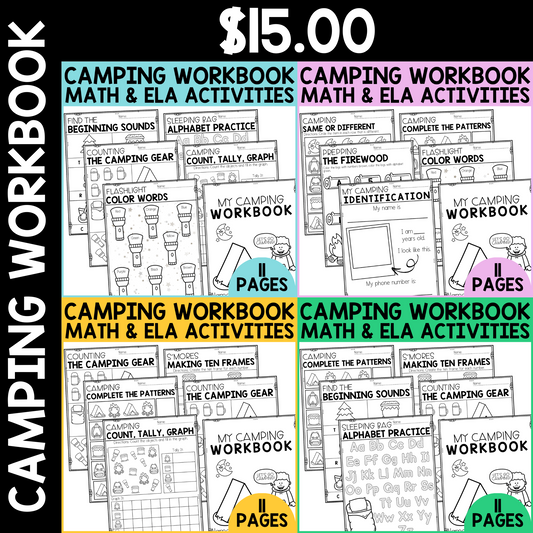 Camping ELA & Math Workbook