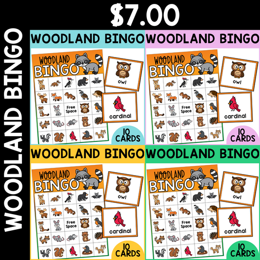 Woodland Animal Bingo
