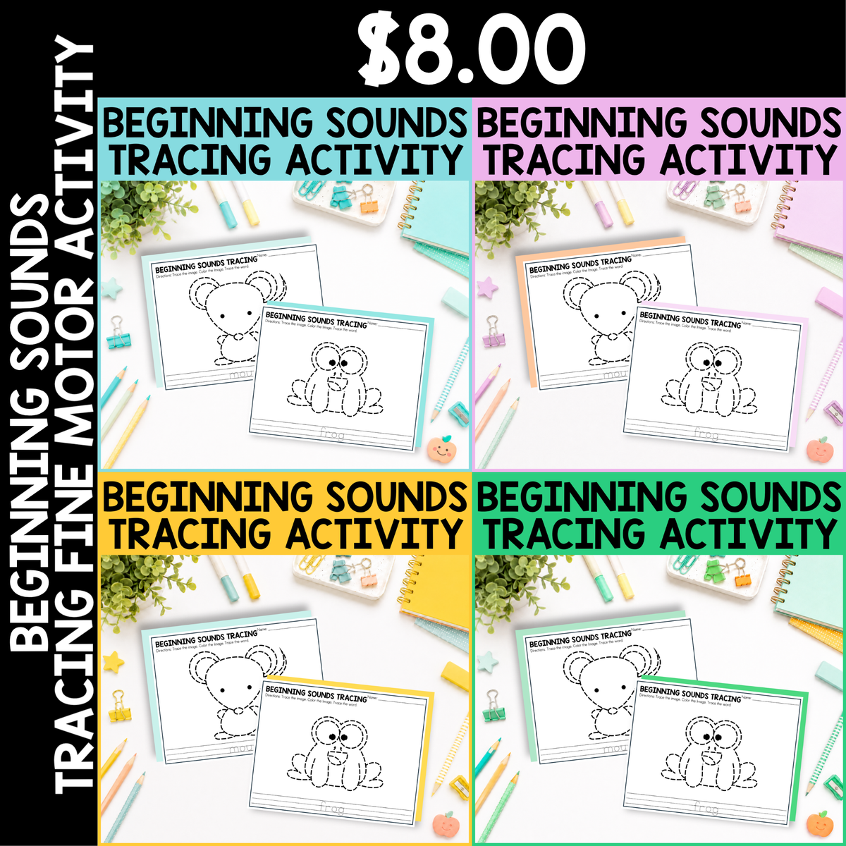Beginning Sounds Tracing Activity