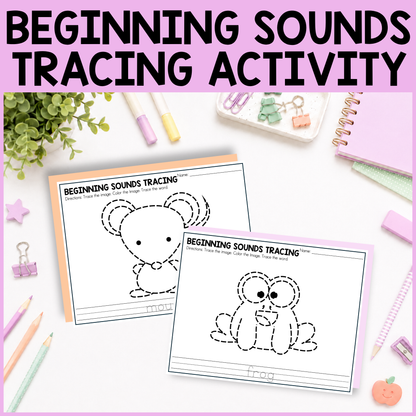 Beginning Sounds Tracing Activity