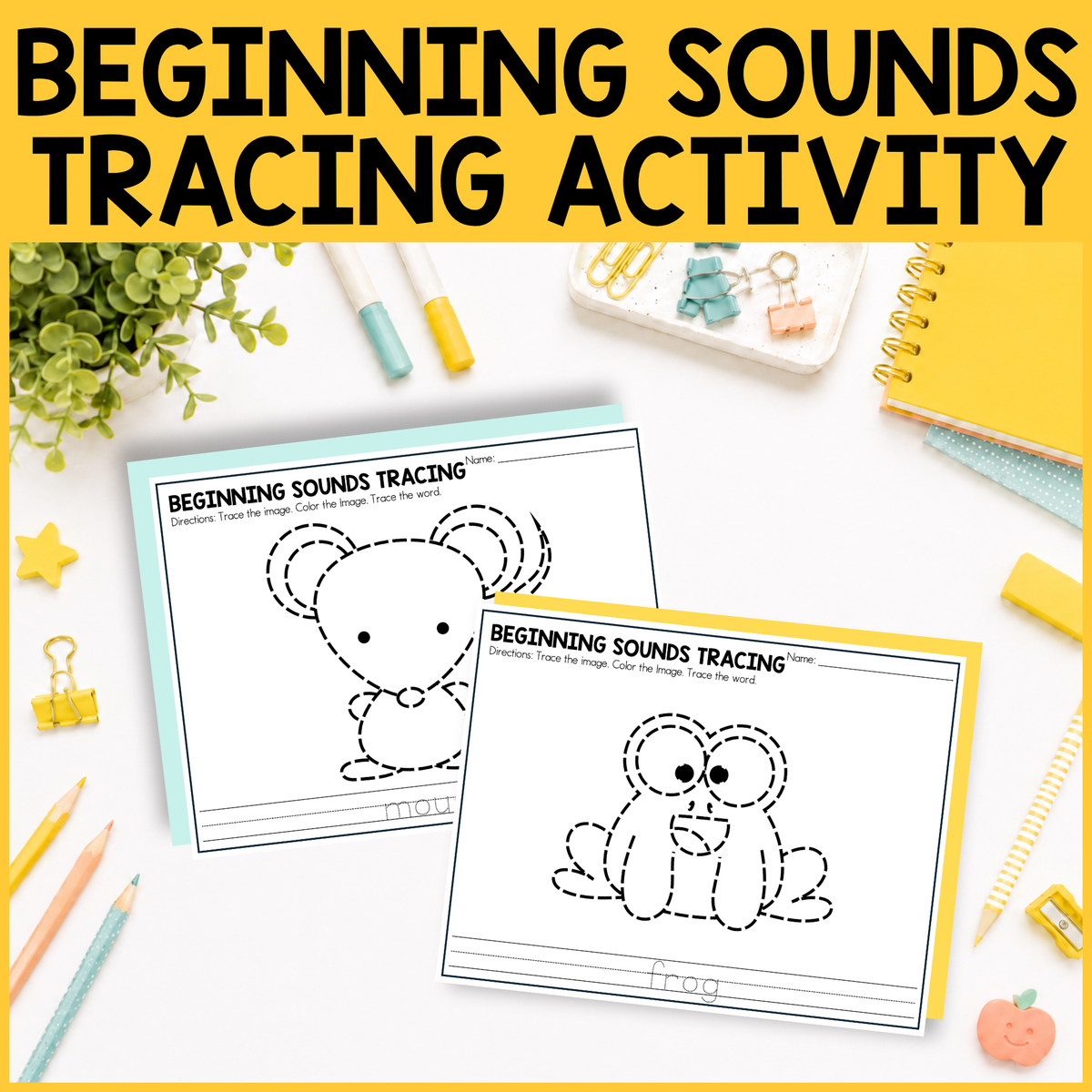 Beginning Sounds Tracing Activity