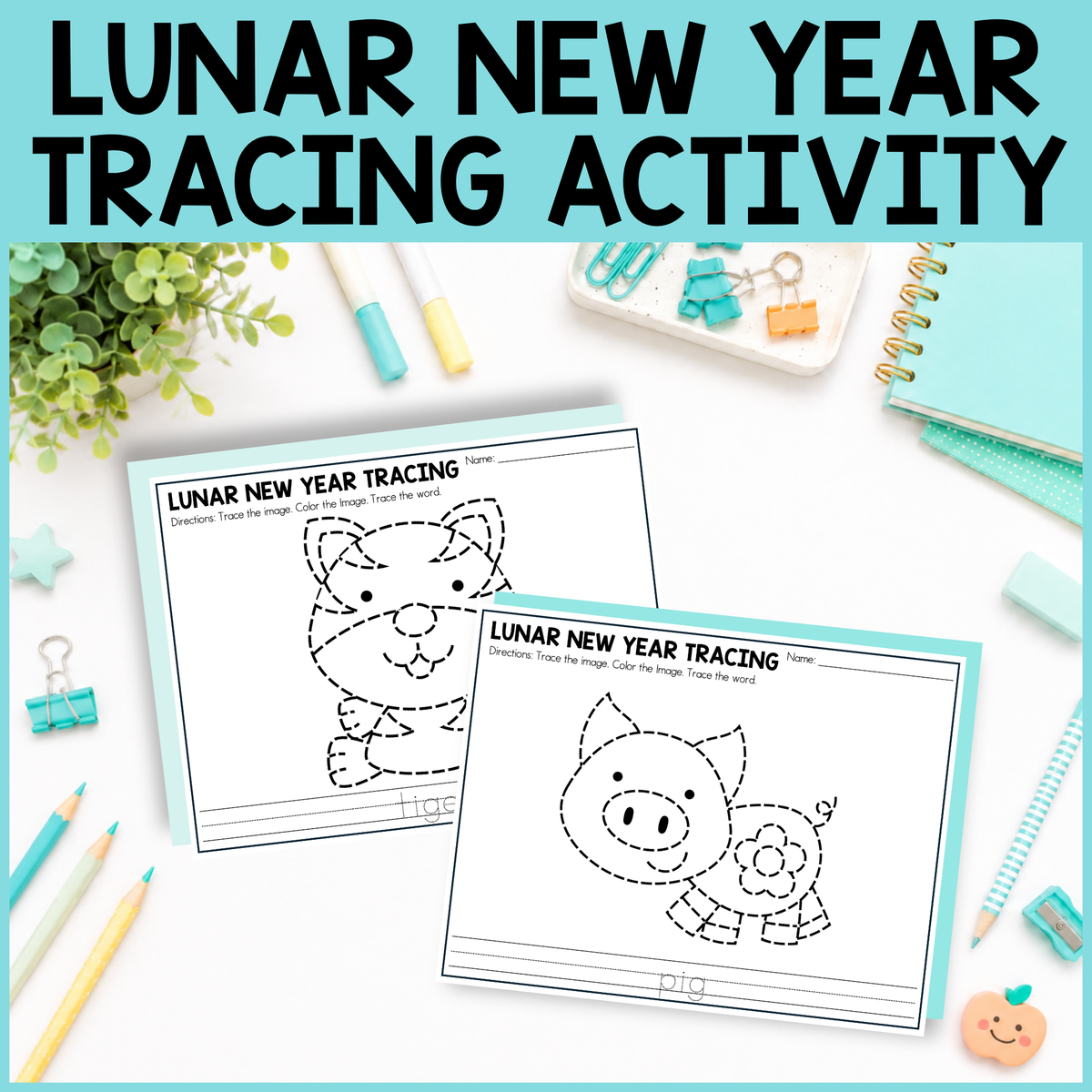 Lunar New Year Tracing Activity