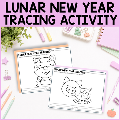 Lunar New Year Tracing Activity