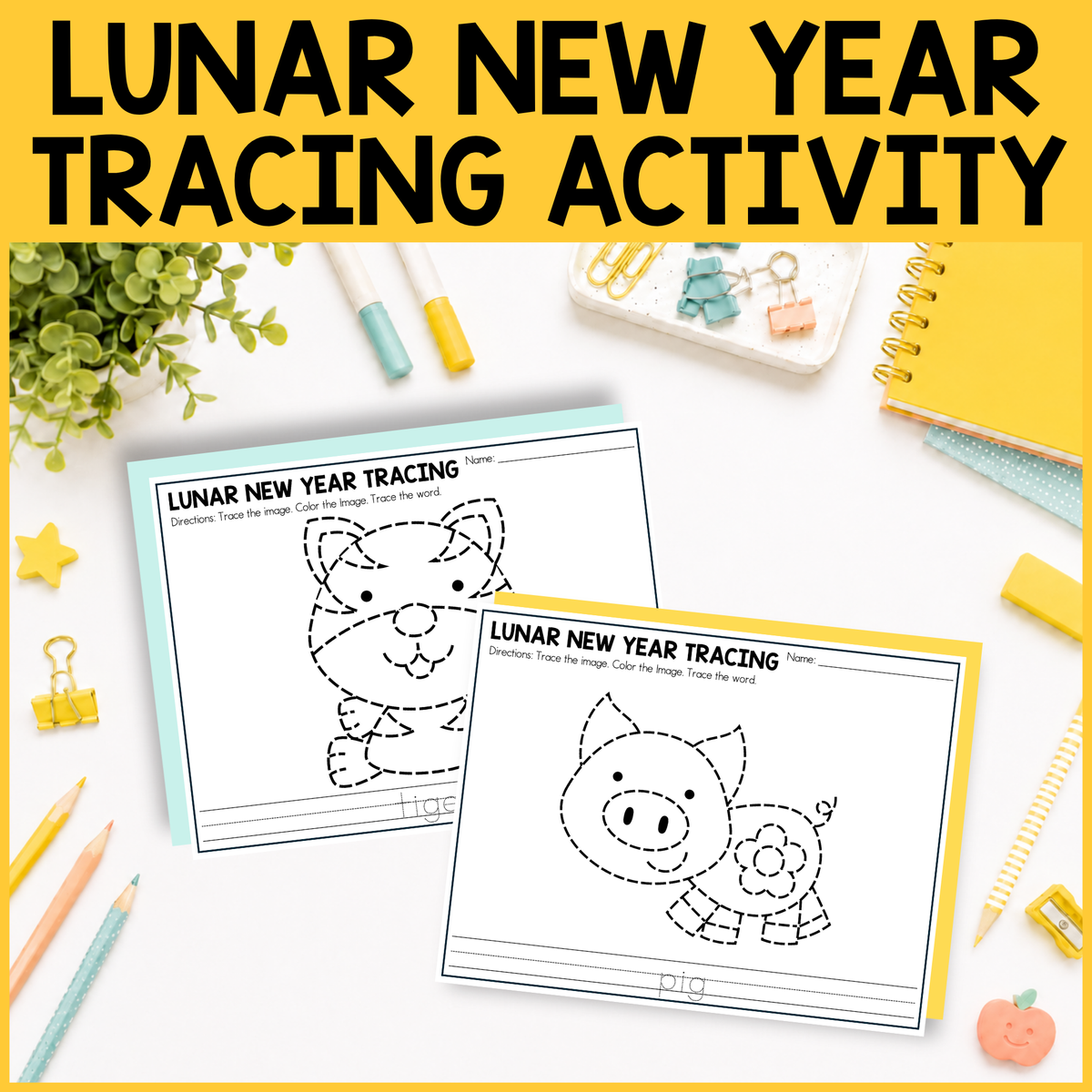 Lunar New Year Tracing Activity
