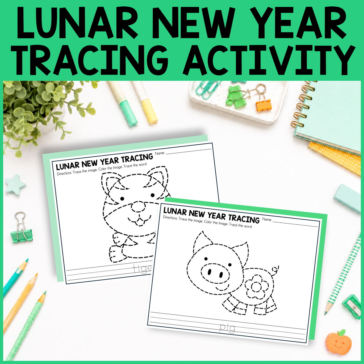 Lunar New Year Tracing Activity
