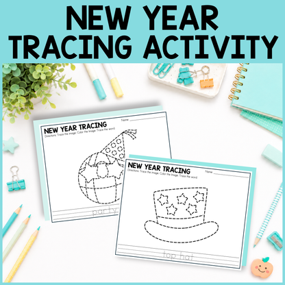 New Year Tracing Activity