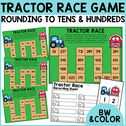 Tractor Race Rounding Game