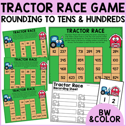 Tractor Race Rounding Game