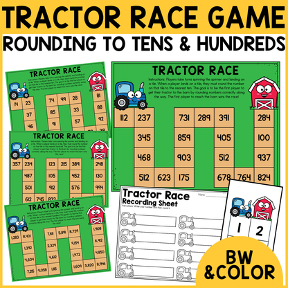 Tractor Race Rounding Game