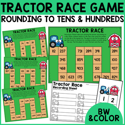 Tractor Race Rounding Game