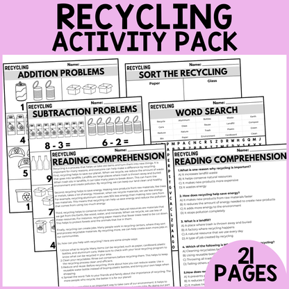 Recycling Activity Pack